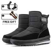 (Limited Time Sale 70%off)Men's Thick Warm Orthopedic Support Wide Toe Snow Boots Non-slip Waterproof Anti-skid Fur Lined Winter Boots