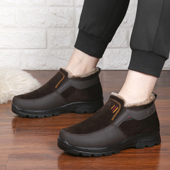 (Limited Time Discount 49% off) Men's Comfortable Lightweight Arch Support Winter Wool Shoes Waterproof Non-slip Warm Snow Shoes