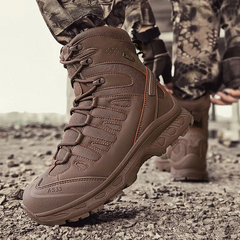 Men's Anti-Sprain Military Tactical Work Boots Waterproof Non-Slip Anti-Puncture Hiking Boots