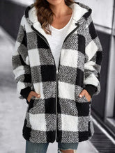 Women Oversized Hoodie Plaid Loose Overcoat (Buy 2 Free Shiping)
