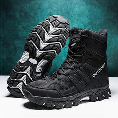 (⏰Limited Time Discount 49% off) Men's Lightweight Breathable Durable Anti-slip Hiking Boots Combat Army Boots Work Boots