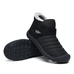 (Limited Time 49% Discount Event) Men's Winter Warm Waterproof Non-slip Velcro Cotton Shoes Wide Toe Orthopedic Arch Support Slip-on Cotton Shoes