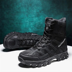 (⏰Limited Time Discount 49% off) Men's Lightweight Breathable Durable Anti-slip Hiking Boots Combat Army Boots Work Boots
