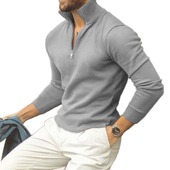 Men's Cashmere Zipper Basic Sweater